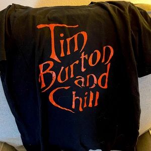 Tim burton and chill graphic tee
